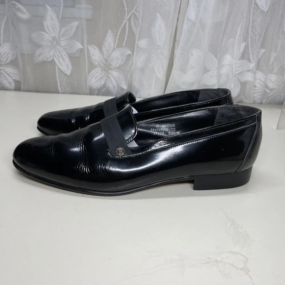 Rembrandt  Barratts Mens GIBBONS Dressy Shoes Sz 9 Black Patent Leather
